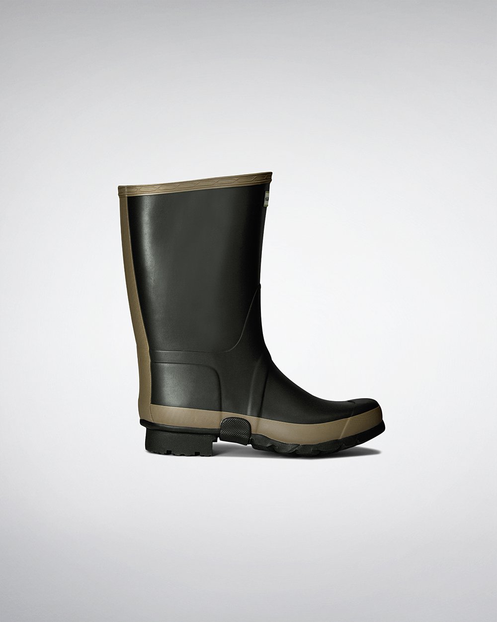 Mens Hunter Gardener - Short Rain Boots Dark Olive - 8940-TIDOU